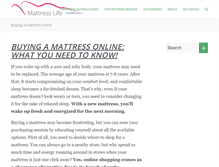 Tablet Screenshot of mattresslife.com